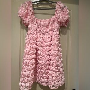 Altar’d State Krystal rossette Mini dress in pink NWT